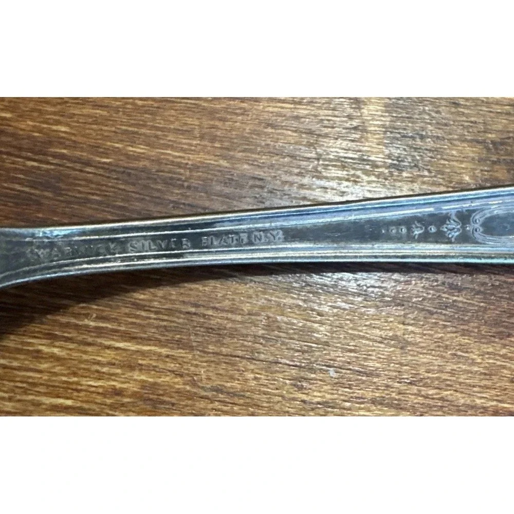 Vintage warwick silver plate N.Y. 7 salad forks 6.25 inches long